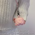 thumbnail image 2 of Funda protectora de piel auténtica ChouxiLin para AirPods 4, color rosa, 2 of 9