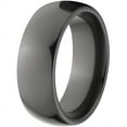 thumbnail image 2 of 8mm Half-Round Black Zirconium Ring with a High-Polished Finish, 2 of 4