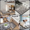 thumbnail image 6 of Coffee Mat, Boho Style Dish Drying Mat, Fast Water Absorption, Hide Stains, Easy to Clean, Fit Coffee Bar Accessories, Bar Mats for Countertop (15.7"x19.7", Black), 6 of 7