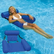 Inflatable Water Hammock Swimming Pool Float Chair Water for Pool or Beach Foldable Water Floating Chair for Adults and Kids
