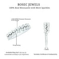 thumbnail image 6 of Rosec Jewels Half Eternity Ring with Certified Moissanite for Women (D-VS1 Grade), 14K White Gold, US 3.00, 6 of 7