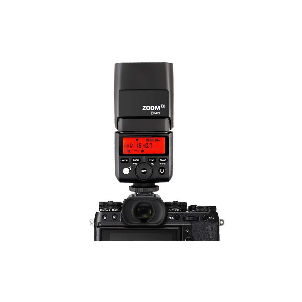 TT350F Flashpoint Zoom-Mini TTL R2 Flash with Integrated R2 Radio Transceiver Fuji Mirrorless Cameras 
