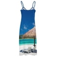 thumbnail image 6 of Beach Maldives Landscape Sleeveless Dress summer dress women women dresses, 6 of 6