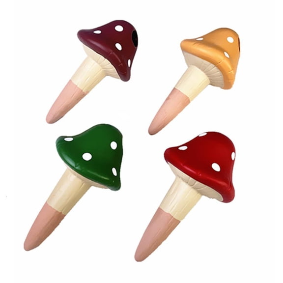 hejhncii 4pcs Self Watering Spikes Decorative Ceramics Mushroom Automatic Plant Waterer for Indoor Outdoor Potted Hanging Plant