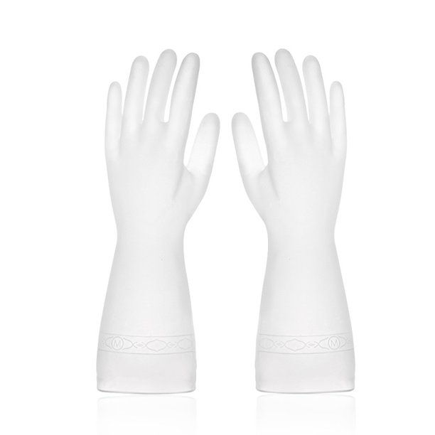 Guantes para lavar platos para mujer, de PVC grueso, para limpieza del hogar, resistentes al agua, de látex, duraderos, para lavar ropa, cuencos, guantes de goma