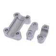 thumbnail image 1 of Adaptador de abrazadera de montaje vertical de manillar Zulema de aleación CNC de plata de 22 mm Universal, 1 of 7