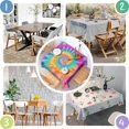thumbnail image 4 of Colorful Tie Dye Mandala Pattern Square Tablecloth,Waterproof Square Table Cover,Wipeable Spillproof Washable Table Cover for Home Kitchen Party Decor 42"X42"(107x107cm), 4 of 6