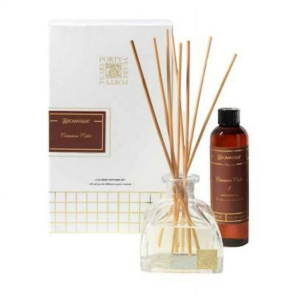 CINNAMON CIDER Aromatique Reed Diffuser Gift Set - 40th Anniversary Glass Vessel