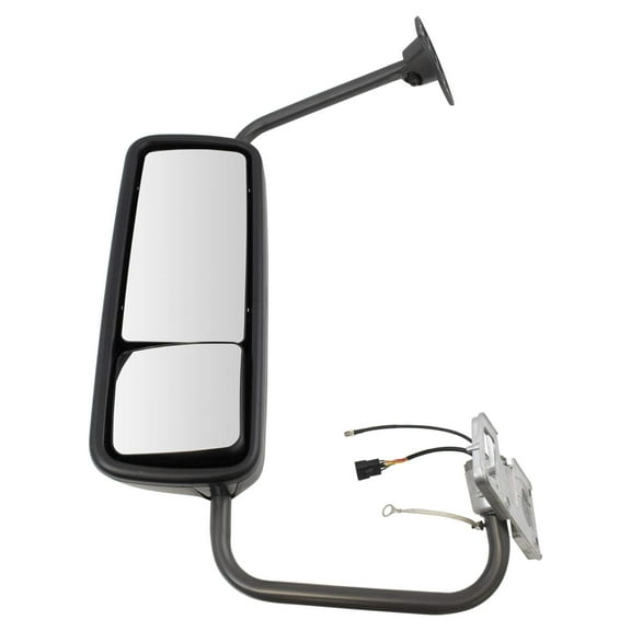 Exterior Side View Mirror Power Heated Textured LH for Freighliner Columbia MRA08025