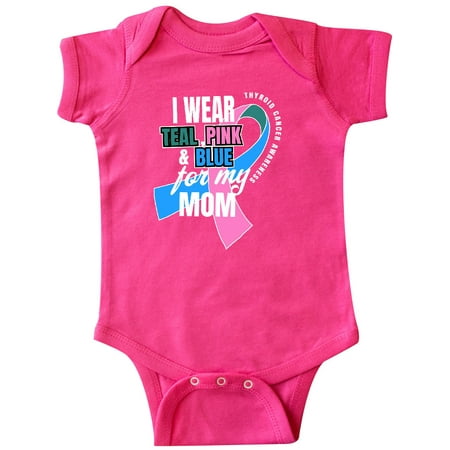 

Inktastic I Wear Teal Pink and Blue For My Mom Gift Baby Boy or Baby Girl Bodysuit