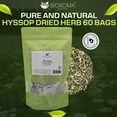 thumbnail image 2 of Biokoma Hyssop Dried Herb 60 Tea Bags (3 oz) Premium Hyssopus officinalis Herbal Tea Respiratory Immune Relax Support Aid Digestion Caffeine-Free No GMO Resealable Pouch Pure No Preservatives Kosher, 2 of 7