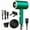 Green, variant on Ionic Hair Dryer with Diffuser, 2 Speeds, 3 & Cooling Buttons, for Straight & Curly Hair, 1600W, US Plug, Brushed Motor, Ideal for Home, Travel & Salon Use, Portable Electric Hair Drye