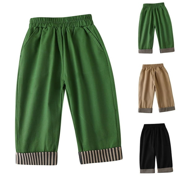 Summer AKAFMK Toddler Boys Pants,Children's Pants Cotton Cropped Pants Long Pants Casual Loose and Versatile Pants for Outerwear