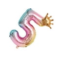 thumbnail image 2 of Party Balloon with Gradient Color Birthday Party Decor Aluminum gradient balloon Foil Balloon 32 Inch, Number 5, 2 of 7