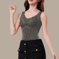 thumbnail image 2 of Kilaqueen Womens Thermal Vest for Cold Weather Slim Floral Embroidery Fall Winter Tank Tops with Padding Fashion Quick Dry Warm Long Underwear, 2 of 6