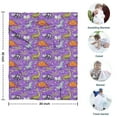thumbnail image 4 of Halloween Dinosaur Themed Pattern Blanket,Comfortable Soft Flannel Throw Blanket,All Season,Warm Lightweight Blankets for Sofa Bed Couch Living Room Chair,30"x40", 4 of 4
