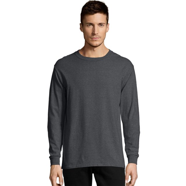 Hanes T-Shirt pour Hommes 5,2 oz Comfortsoft, S, Charbon Chiné