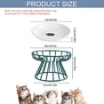 thumbnail image 2 of Ceramic Cat Bowl with Metal Stand Raised Cat Bowls Elevated Kitten Dish Pet Food and Water Feeding Station for Indoor Kitty Puppy Small Dog - type:style6, 2 of 7