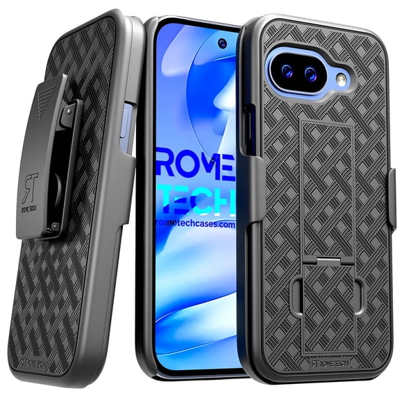 Google Pixel 9a (2025) Belt Clip Holster Phone Case - Black