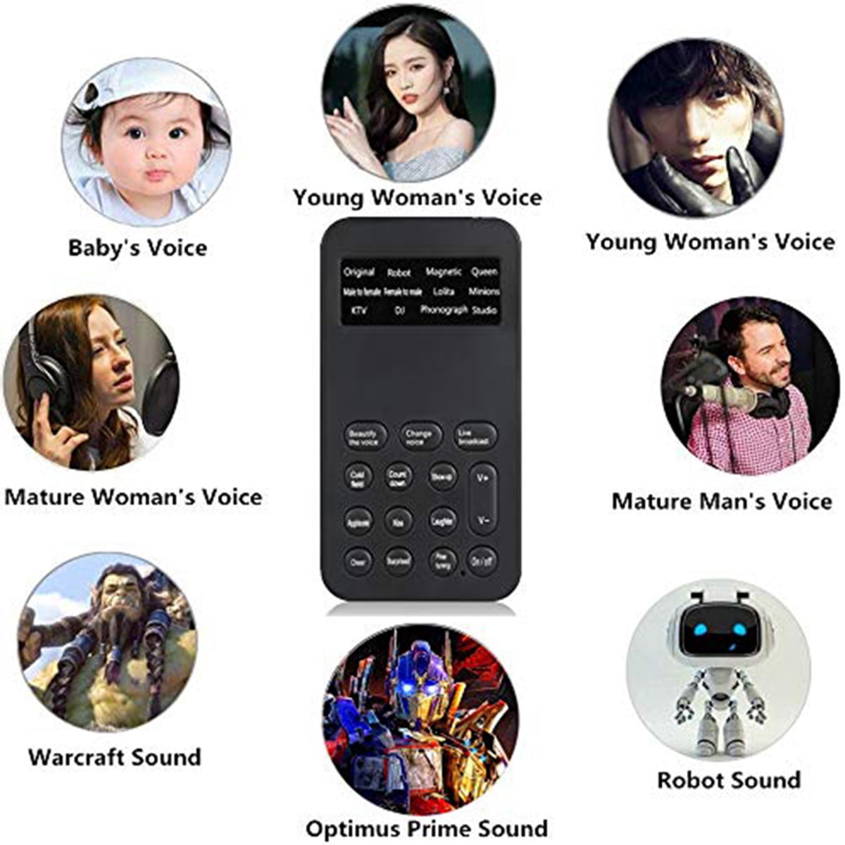 S9 Voice Changer 12 Voice Changing Modulator With Adjustable Voice  Functions Phone Computer Sound Card Mic Tool, Durable - Walmart Business  Supplies