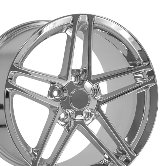 OE Wheels CV07A 18 Inch Rim Fits Corvette C6 Z06 Style 5x120.65 18x10.5 Chrome - Hollander 5342 (1)