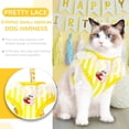 thumbnail image 6 of Dog Harness and Leash Set with Bags Striped Lace No Pull Girl Dog Vest Harness Mesh Puppy Harness for Small Medium Dogs Cats Adjustable Pet Harness, 6 of 8