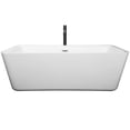 thumbnail image 2 of Emily 69 Inch Freestanding Bathtub in White with Polished Chrome Trim and Floor Mounted Faucet in Matte Black, 2 of 4
