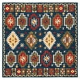 thumbnail image 6 of SAFAVIEH Heritage Damjana Tribal Wool Area Rug, Navy/Red, 6' x 6' Round, 6 of 10