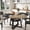 Black Natural, variant on 47 in Round Farmhouse Dining Table for 4-6, Circle Table with Storage, Black/Walnut