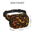 thumbnail image 4 of Fotbe Orange Lightning Cangurera Cuadrada con Estampado de Doble Capa, Bolsa de Cintura Ajustable Mini para Hombres y Mujeres, 4 of 9