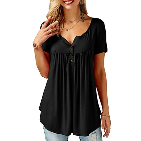 GRNSHTS Women's Loose T-Shirt Short Sleeve Casual Tops Blouse Tee Plus Size