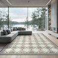 thumbnail image 2 of ODIKA 8'x10' Ultra-Soft Area Rug, Aesthetic Boho Decorative Motif Delicate Dotted Bathroom Printed None Washable, Bare feet friendly, Silk-Touch for Bedroom, Under Sectional, 2 of 7