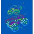 thumbnail image 5 of Colorful Line Art Car Adult Blue Long Sleeve Hoodie-Medium, 5 of 6