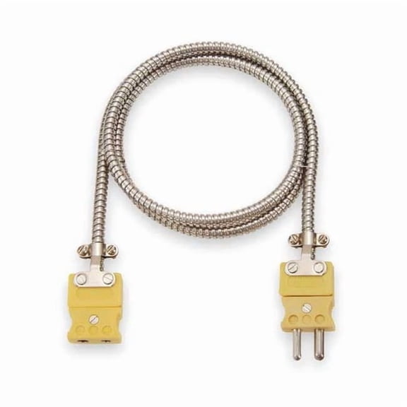 Tempco Thermocouple Ext Wire,K,20AWG,Str,10Ft ECA00076