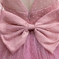 thumbnail image 6 of CHEEREAM Baby Girl Bowknot Flower Dresses with Headwear Baptism Dress Infant Toddler Flower Girls Tulle Gown Wedding Birthday, 6 of 8