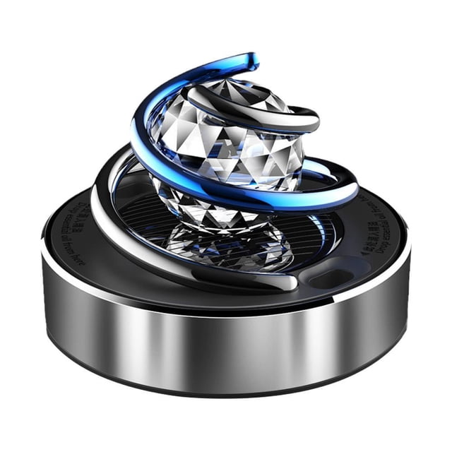 Car Fresheners, Solar Rotating Car Freshener, Car Aromatherapy Diffuser with Crystal Ball Car Interior Decoration Accessories, Car Interior Autorotation Decor