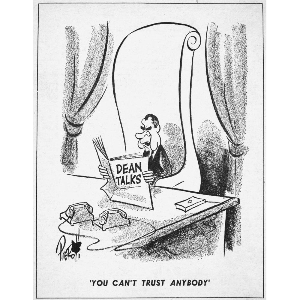 Watergate Scandal 1973 NYou CanT Trust Anybody Cartoon By John Pierotti