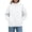 White, variant on Women Mock Neck Raglan Sleeve Sweatshirt Zaewscy Women's Fashion Winter Sporty Solid Color Pocket Crewneck Loose Sweatshirt Gray S