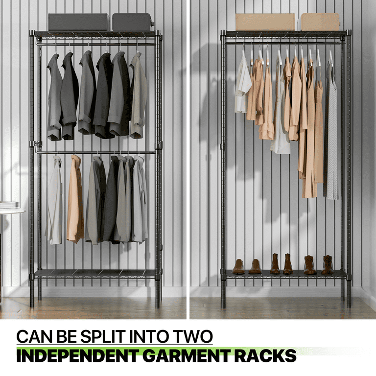 Magshion Corner Apparel Rack, Heavy Duty Carbon Steel, Adjustable