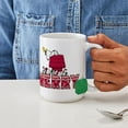 thumbnail image 4 of CafePress - Snoopy Merry 15 Oz Ceramic Mug - 15 oz Ceramic Large White Novelty Mug, 4 of 6