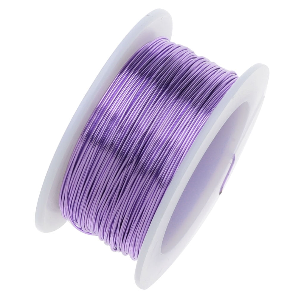 Artistic Wire, Copper Craft Wire 26 Gauge Thick, 15 Yard Spool, Opaque Lavender