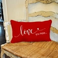 thumbnail image 2 of Valentines Day Pillow Cover 12x20 inch Farmhouse Valentines Day Decor for Home Red Love You More Valentine Pillows Decorative Throw Pillows Valentines Day Decorations, 2 of 6