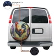 thumbnail image 4 of KAKALAD Birds Lovely Rooster Spring Flowers Seasons 01 Spare Tire Cover Universal Vehicle Accessories Buckle Car Tools 16”in, 4 of 6