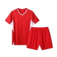 thumbnail image 1 of Miluxas Ensemble de Vêtements pour Garçon : Shorts Athlétiques et T-Shirt de Performance à Col Rond, Tenue d'Été pour Enfants Rouge TP(TP), 1 of 9