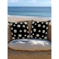 thumbnail image 5 of Outdoor Pillows Waterproof, Black Spring Floral Bedding Throw Pillows with Insert for Couch Sofa Bed, Daisy Flowers Elegant Farmhouse Art 16x16 Inch Pillowcases Decorative Patio Pillow Set of 1, 5 of 8