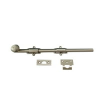 QCAA Dutch Door Bolt, Solid Brass, 12", Satin Nickel, 1 Pack, Made in Taiwan