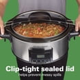 thumbnail image 2 of Hamilton Beach 6 Qt Programmable Slow Cooker with Temperature Probe, Stoneware Crock with Removable Pot, Stainless Steel, 2 of 7