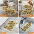 thumbnail image 4 of Kitchen Runner Rugs, Summer Sunflower Rustic Wood Board 2'x6' Throw Rug with Tassels, Farmhouse Floral Leaf Washable Soft Floor Carpet Runner for Hallway Bedroom Bathroom Laundry Room, 4 of 9
