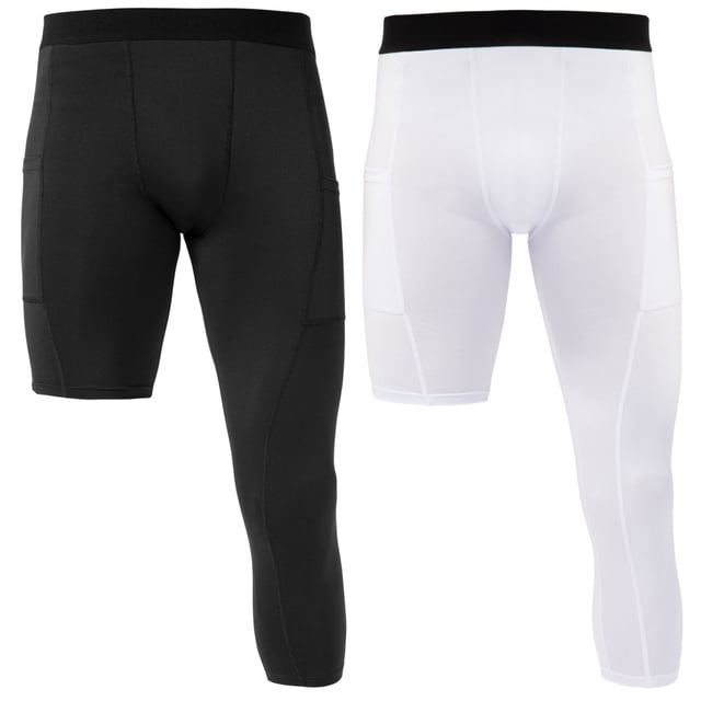 Pantalones de hombre Pantalones ajustados de una pierna para hombre mallas 3/4 capa base atlética ropa interior de baloncesto para hombre