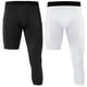 thumbnail image 1 of TFixol Pantalones ajustados de una pierna para hombre, mallas 3/4, capa base atlética, 1 of 8